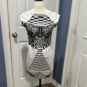 Maurie + Eve Black and White Geometric Mini Dress